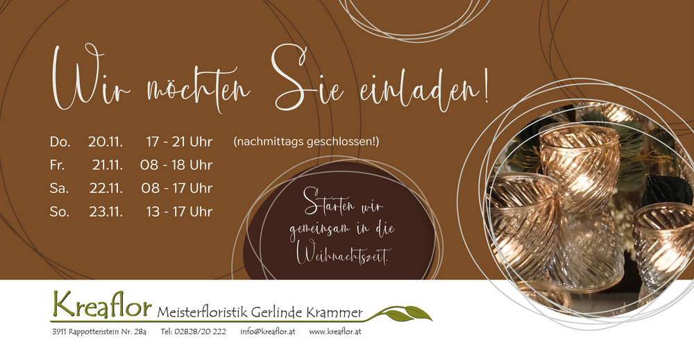 Weihnachtsausstellung 20. - 23.11.2025